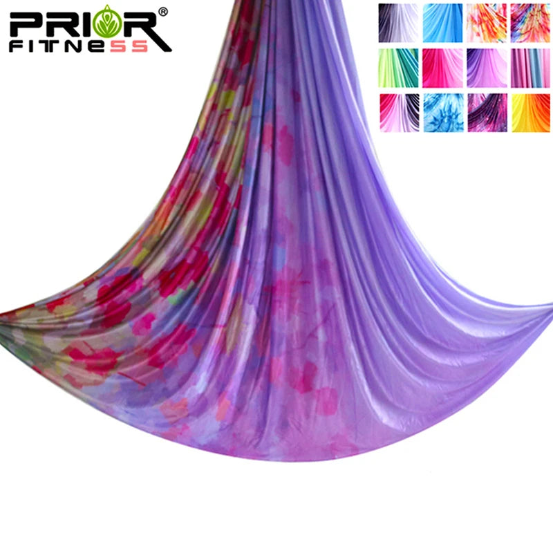 4m Aerial Yoga Hammock Fabric Ombre Aerial silks Gradient Color Yoga Fitness Stretch Belt For GYM Indoor Yoga Studio