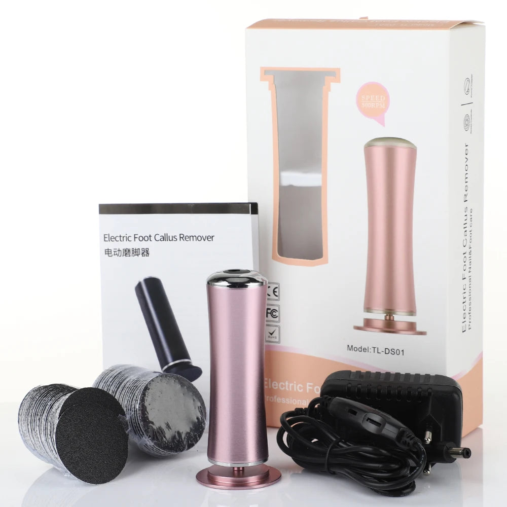 Electric Foot Callus Remover Foot Care File Heels Dead Skin Pedicure Tool Electronic Foot Grinder and Replacement Sandpaper