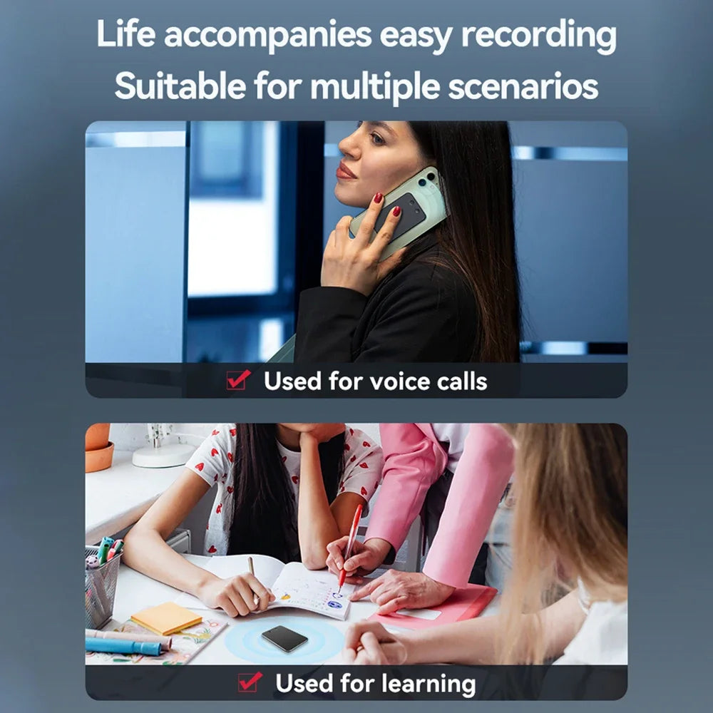 AI ChatGPT-4 Voice Recorder Audio App Phone Call Recording Transcribe Summarize Language Translation 64GB 128GB Sound Dictaphone