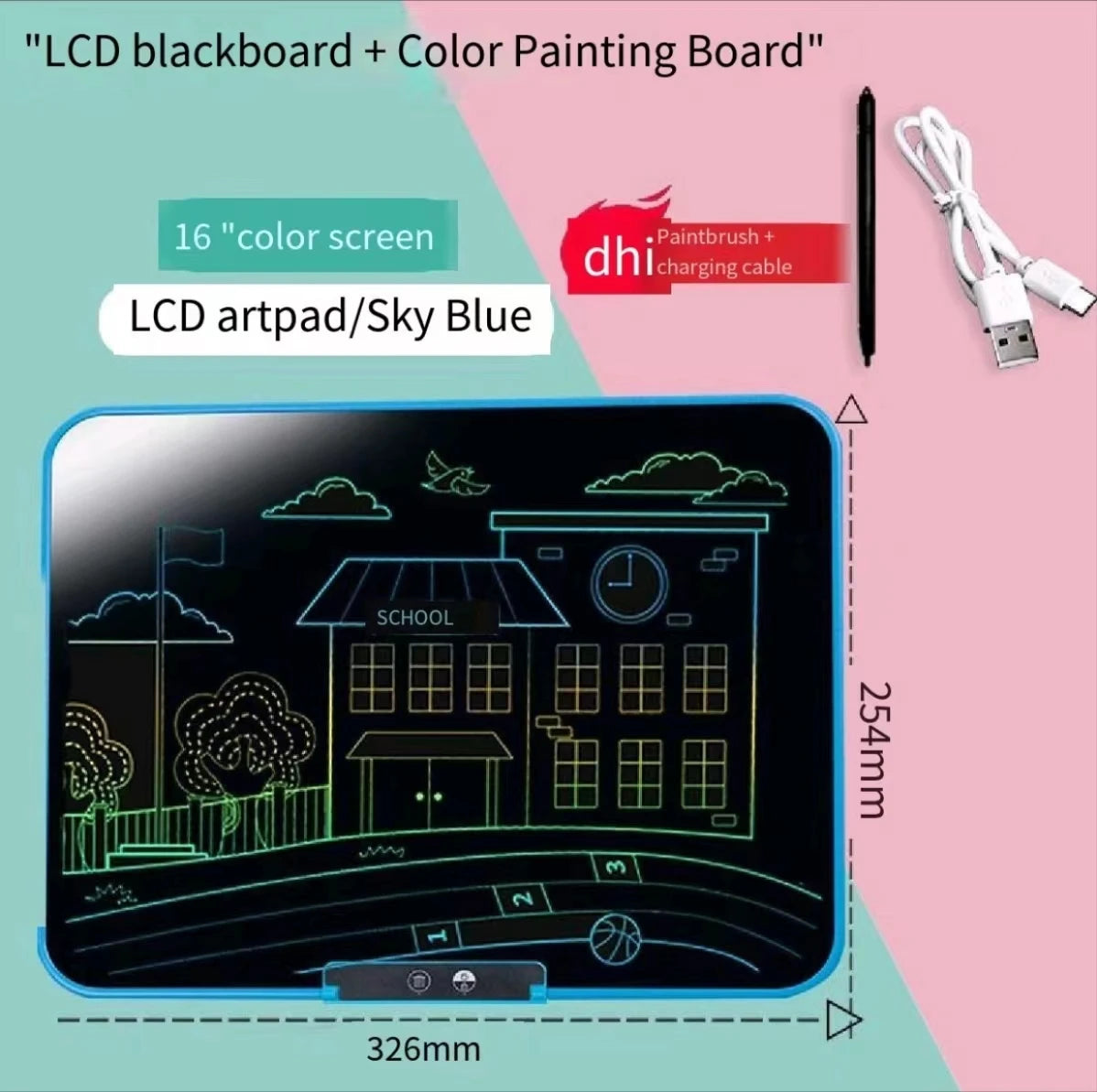 Educational Toys 16 inch LCD Writing Board Art Writing and Painting Cultivate Children's Interests and Hobbies
