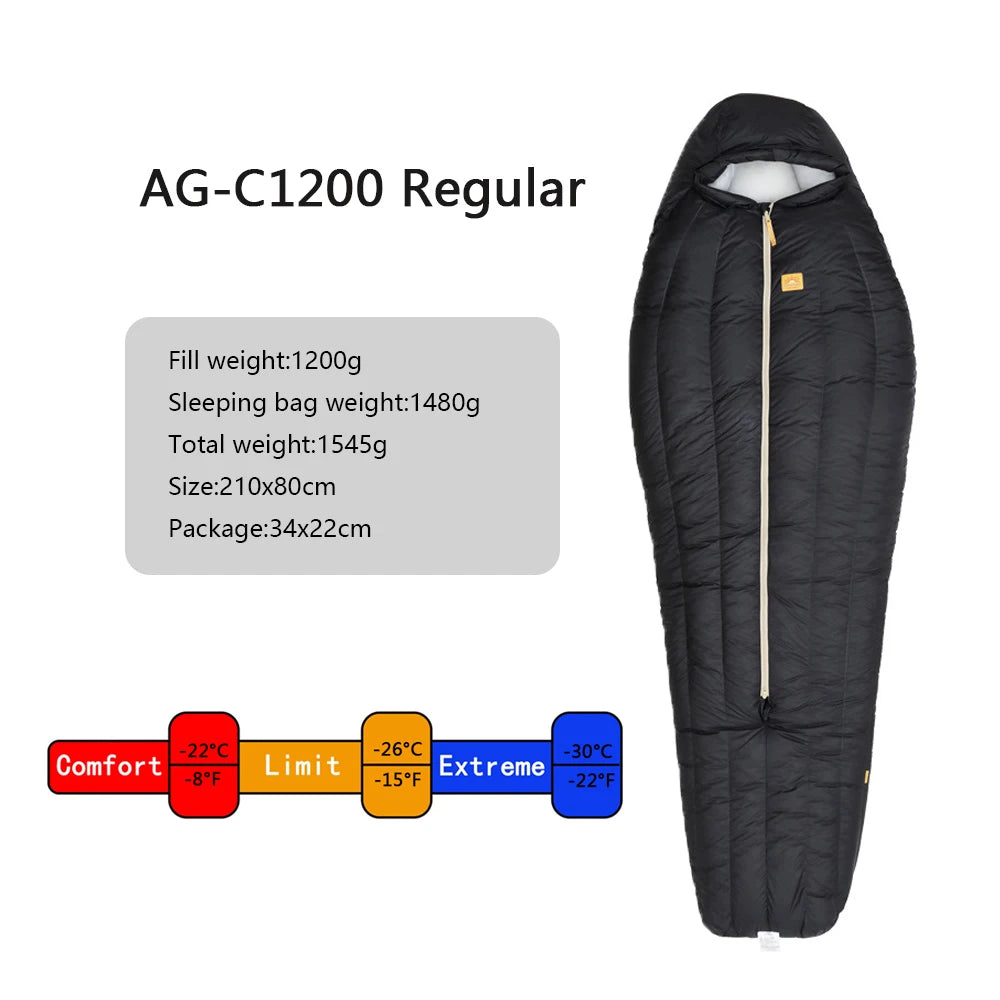 10D/7D Ultralight Down Sleeping Bag 800FP Dwon Outdoor Camping Hiking Sleeping Bags for Backpacking Adult Tourist