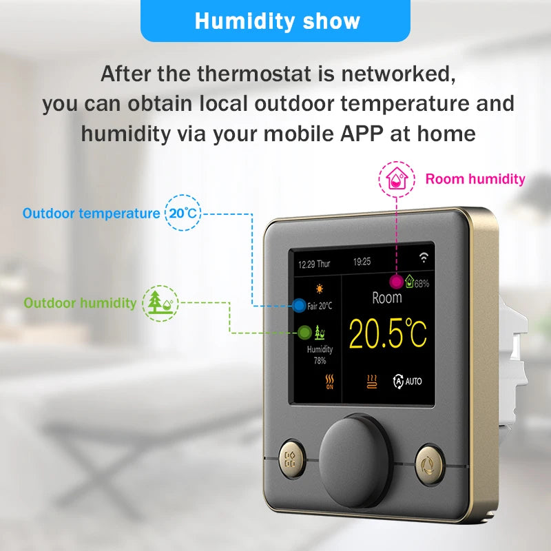 Tuya Smart Home Wifi Thermostat Floor Heating Thermostat Wifi Tuya Floor Heating Controller 220V Alexa Google Assistant Home