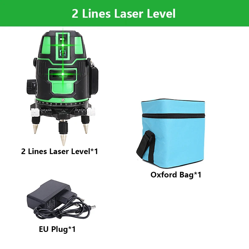 360° Laser Level with Tripod Self Leveling Cross Line Laser Green Horizontal Line for Construction Floor Tile