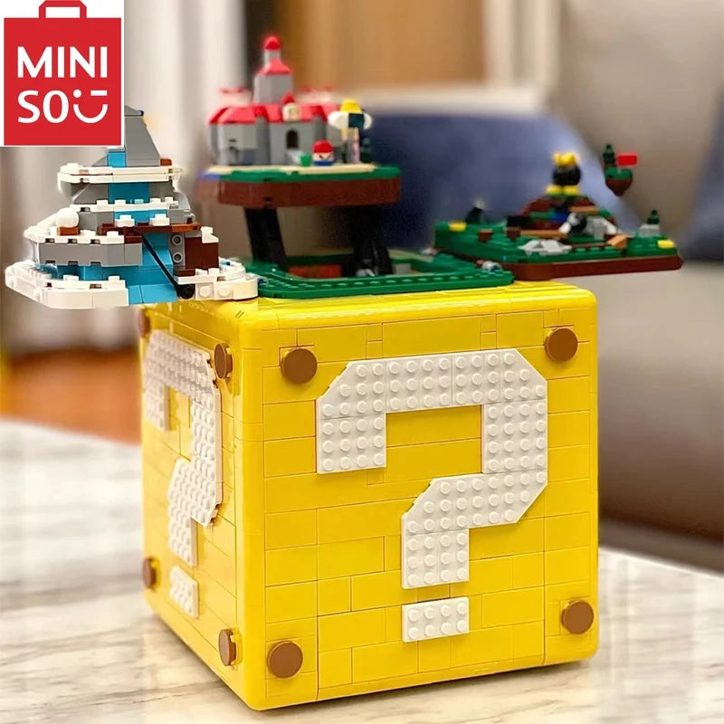 MINISO Disney Movie Game Modular Super Marioed 64 Question Mark Box Model 2064pcs Bricks Kids Toys Gift Set Compatible 71395