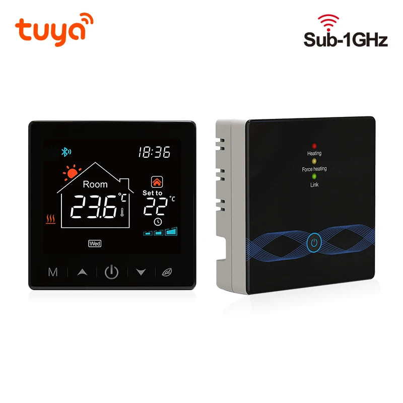 Tuya Smart Home Wifi Wireless Thermostat RF Battery Gas Boiler Water Heating Digital Temperature Controller Alexa Google Home