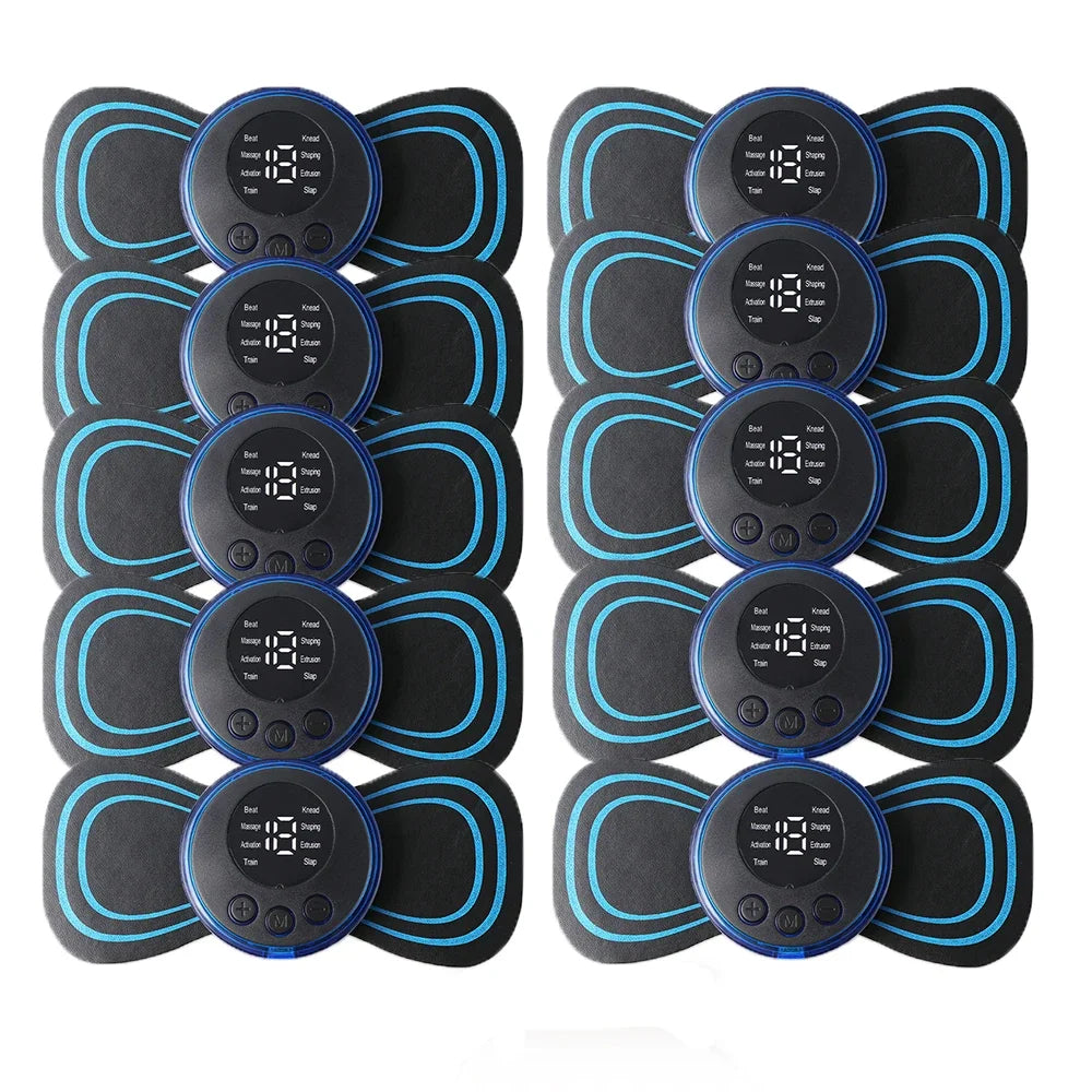 LCD Display EMS Neck Stretcher Electric Massager Cervical Vertebra Massage Patch for Muscle Pain Relief and Shoulder Relaxation