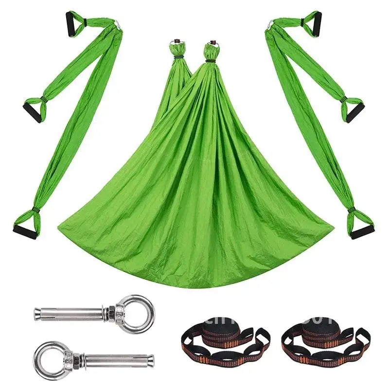 Yoga Swing Set for Home Outdoor Body Shaping Pilates Exercises Aerial Yoga Hammock Hanging Belt Inversion Trapeze