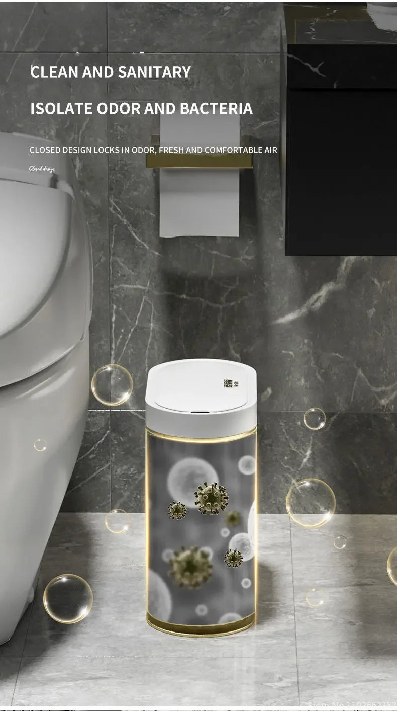 Electronic Automatic Smart Sensor Garbage Bin Household 7L/9L Smart Trash Can Toilet Waste Garbage Can for Kitchen Bathroom