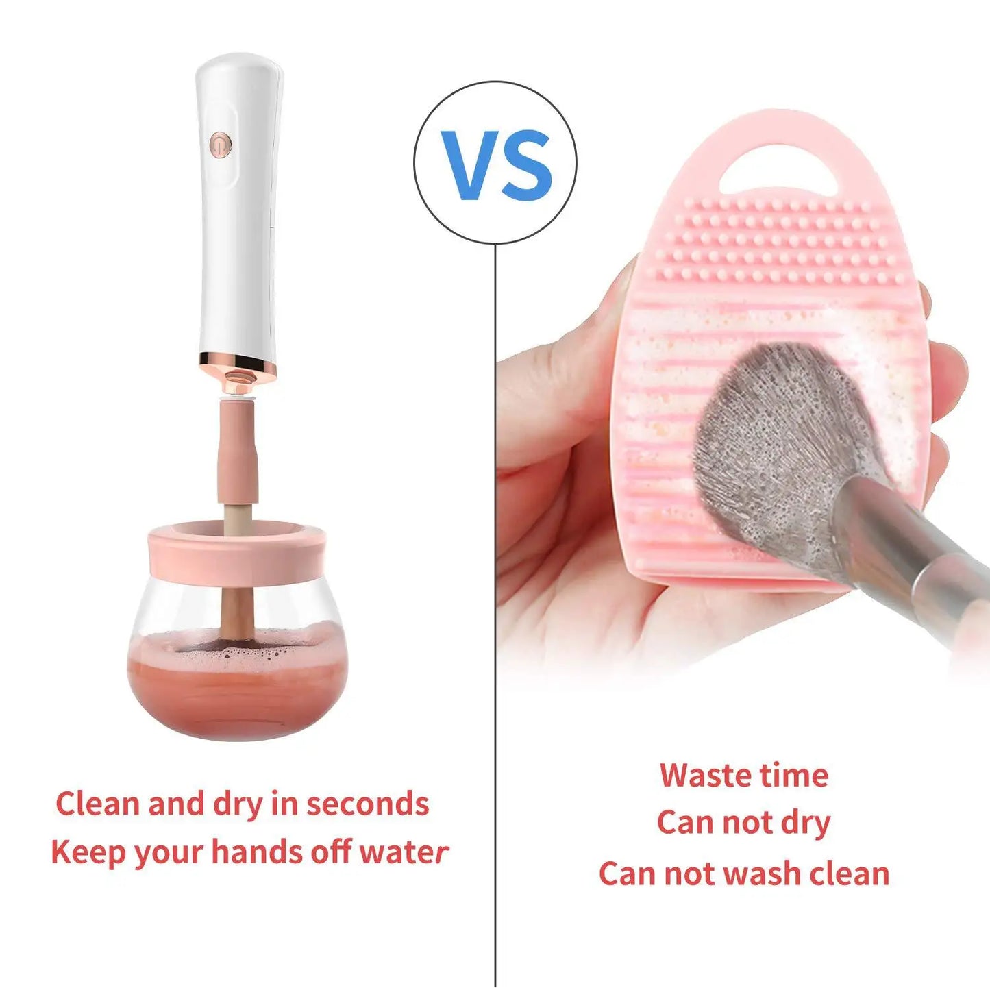Professional 1PC Black/pink Electric Makeup Brush Cleaner Fast Washing Drying Make up Brushes Cleaning Makeup Brush Tools