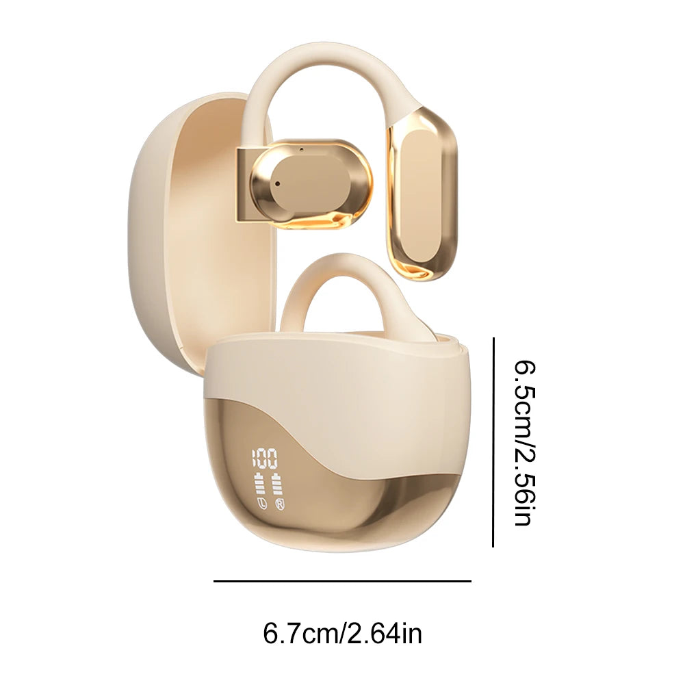 Real Time AI Translator Earbuds Bluetooth-Compatible 5.4 Two-Way Smart Voice Translator Ear Hook Headset for Business Travel