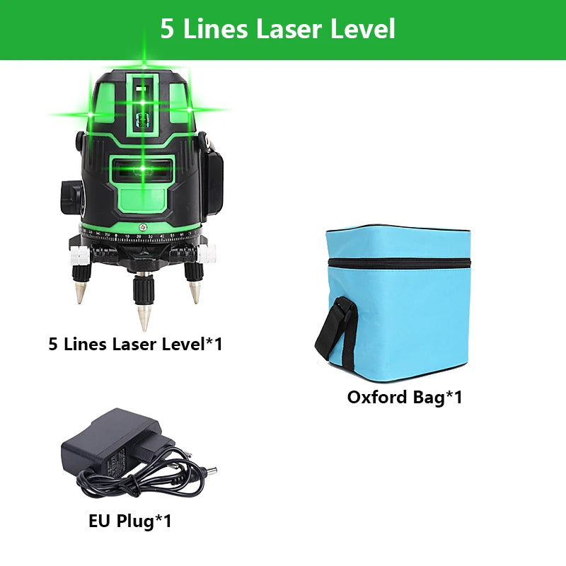 360° Laser Level with Tripod Self Leveling Cross Line Laser Green Horizontal Line for Construction Floor Tile