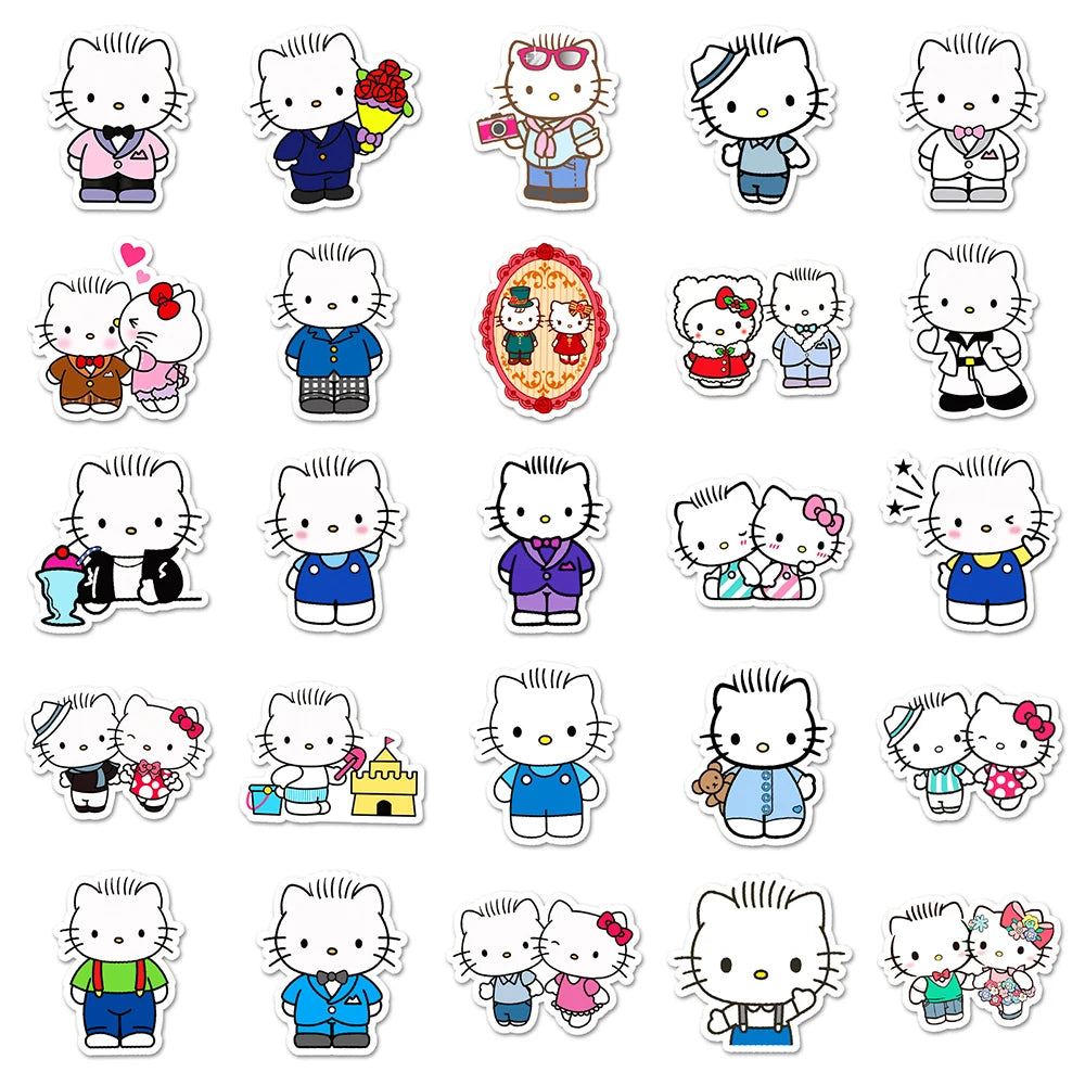 10/30/50pcs Cute Hello Kitty Dear Daniel Star Stickers Kawaii Sanrio Cartoon Sticker Phone Luggage Guitar Anime Graffiti Decals