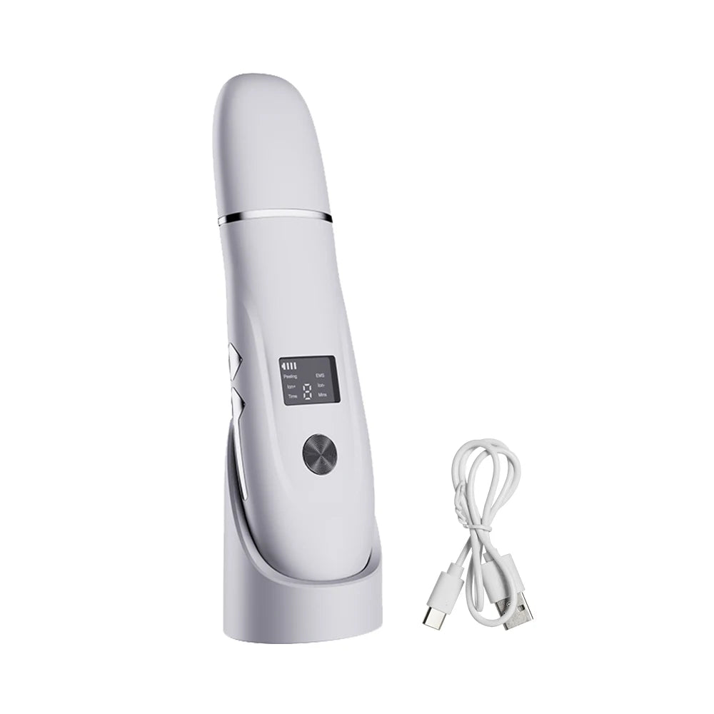 Ultrasonic Skin Scrubber Peeling Blackhead Remover Facial Spatula Deep Face Cleaning Pore Cleaner Facial Shovel Cleanser