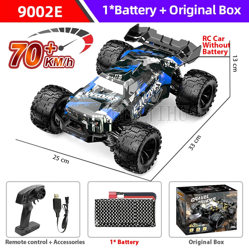 1:14 70KM/H Or 50KM/H 4WD RC Car With LED Remote Control Cars High Speed Drift Monster 4x4 Truck for Kids vs Wltoys 144001 Toys
