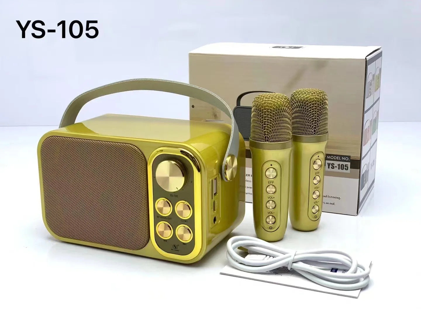 Wireless Microphone Karaoke Machine Portable Bluetooth Speaker System MP3 Player Karaoke Machine For Kids Adults Home