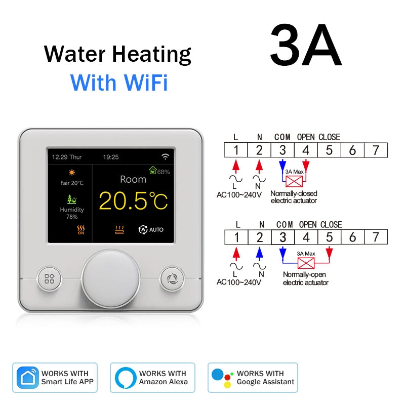 Tuya Smart Home Wifi Thermostat Floor Heating Thermostat Wifi Tuya Floor Heating Controller 220V Alexa Google Assistant Home