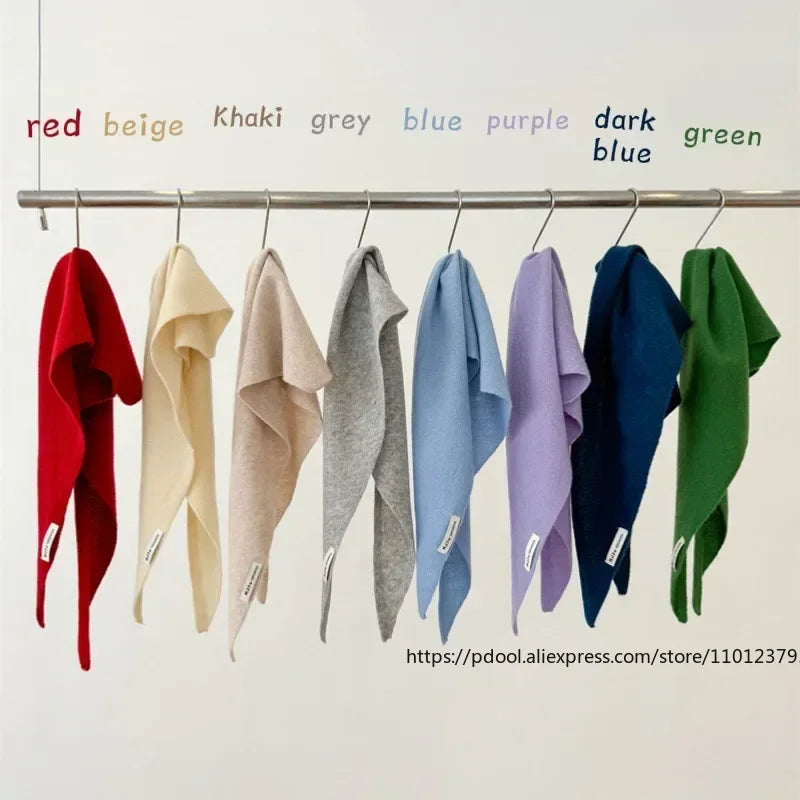 British Korean Triangle Scarf Niche Wool Triangular Scarf Women Headscarf Knitted Scarf Multi-functional Warm Knitted Scarf