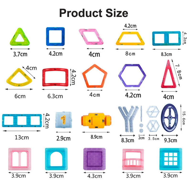 110-184pcs Mini Size Magnetic Constructor Designer Set Magnetic Building Blocks Magnet Bircks Educational Toys For Children Gift