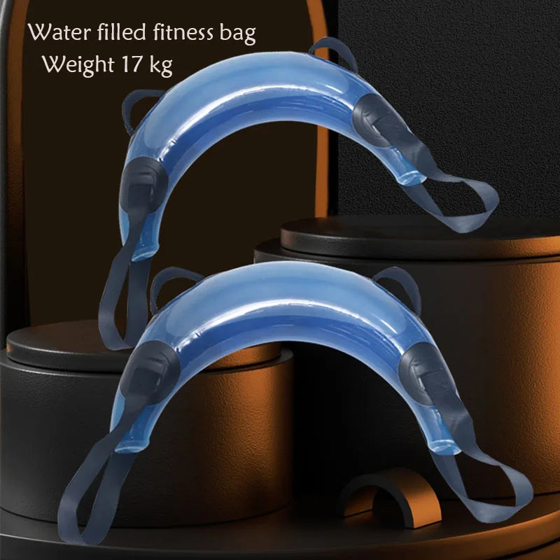 Muscle Training Aqua Bags, Weightlifting Bag Weight 15kg,Water Filled Weightlifting Fitness Bag 4 Handles,Home Gym Accessories