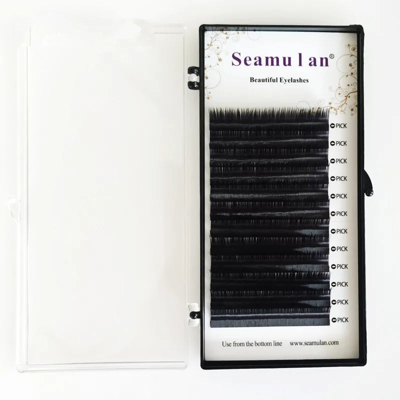 M Curl Eyelashes Extensions Artificial Mink False Eyelash Soft Natural Makeup Lash Extension Black Matte For Professionals