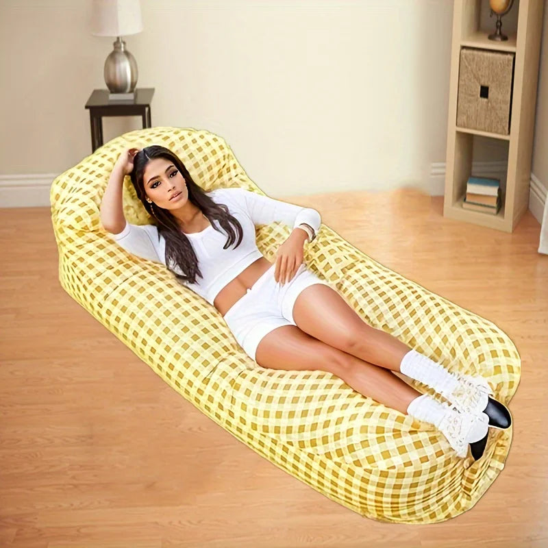 Outdoor Lazy Inflatable Sofa For Nap, Portable Air Mattress For Picnic, Camping Inflatable Mattress, Air Bed For Music Festival
