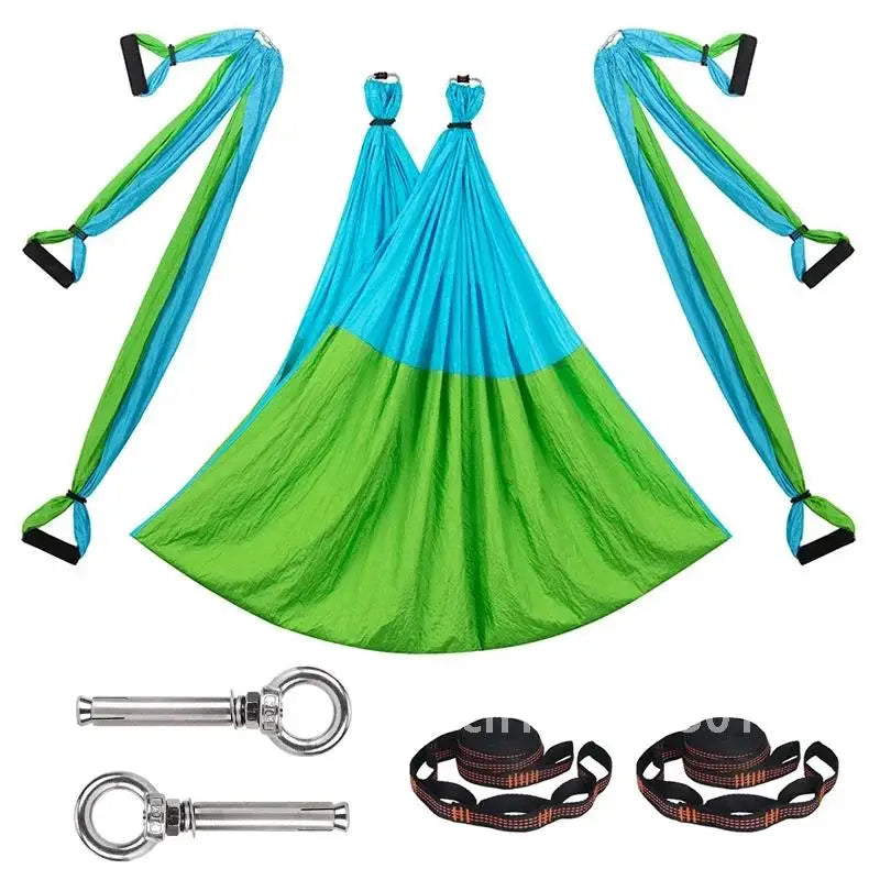 Yoga Swing Set for Home Outdoor Body Shaping Pilates Exercises Aerial Yoga Hammock Hanging Belt Inversion Trapeze