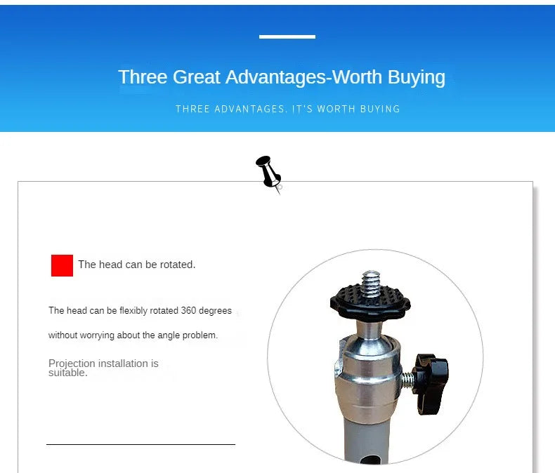 Portable Projector Bracket 360° Rotatable Ceiling Wall Mount Beamer Holder Aluminium compatable for HY300 HY320 Beam Projector