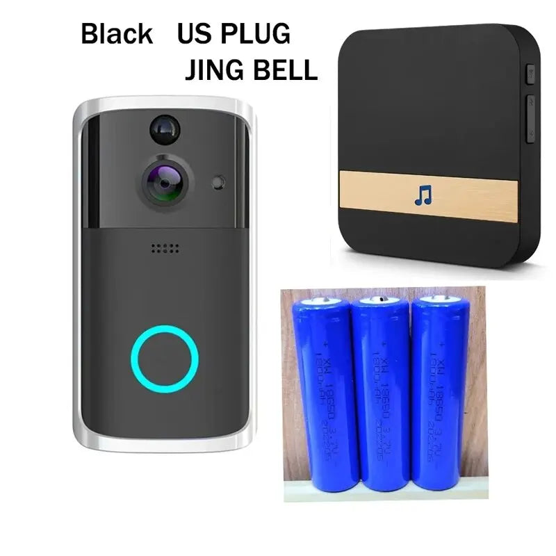 720P Tuya Doorbell Camera WiFi Smart Home Video Door Bell Wireless 2-Way Audio PIR Motion Detection Security Home Doorbell