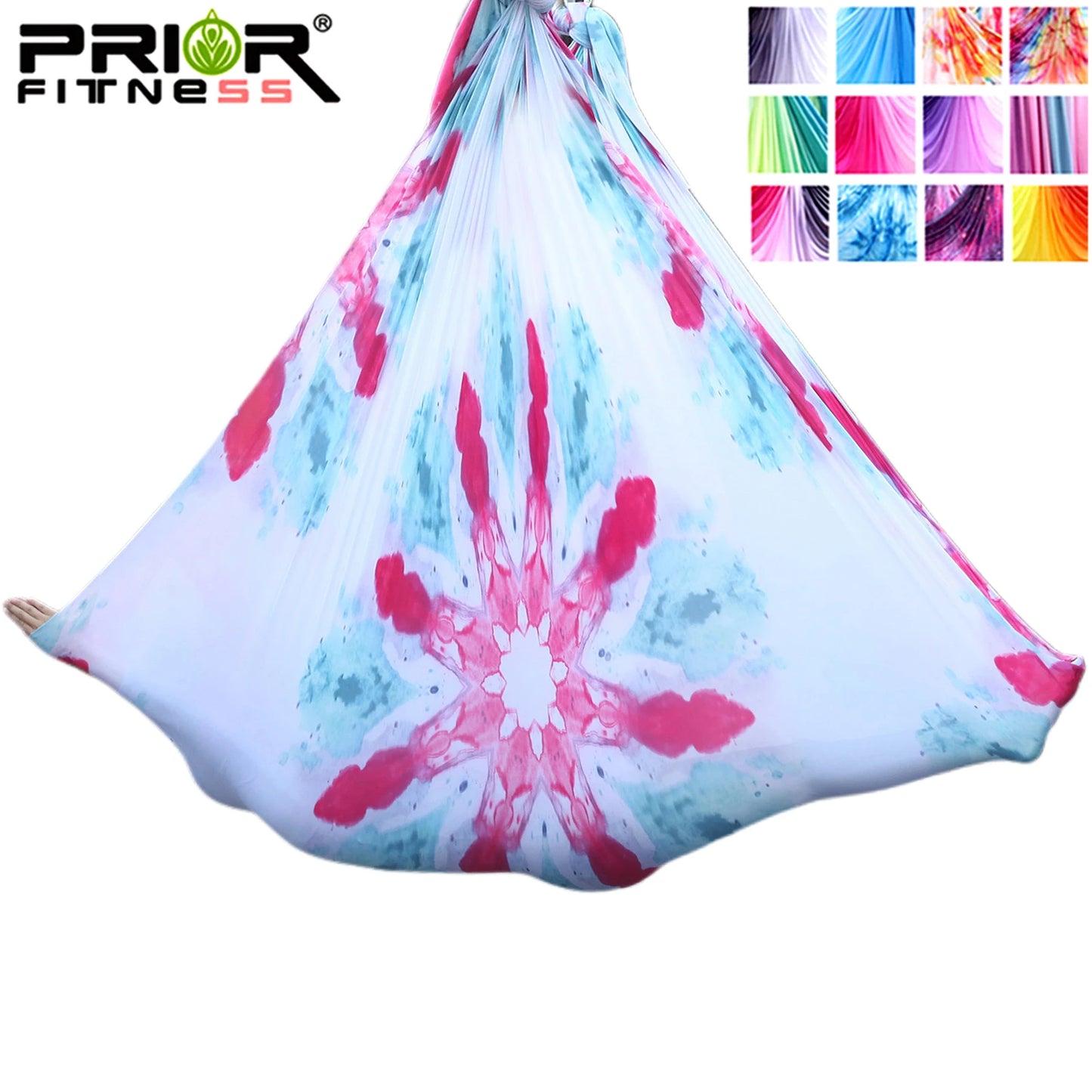 4m Aerial Yoga Hammock Fabric Ombre Aerial silks Gradient Color Yoga Fitness Stretch Belt For GYM Indoor Yoga Studio