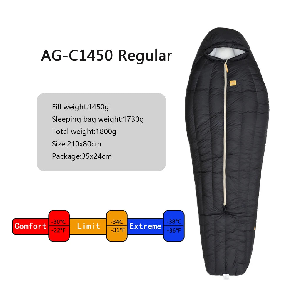 10D/7D Ultralight Down Sleeping Bag 800FP Dwon Outdoor Camping Hiking Sleeping Bags for Backpacking Adult Tourist
