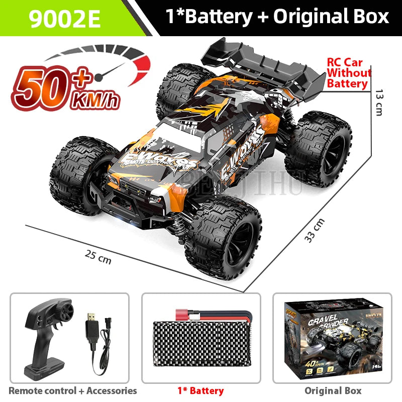 1:14 70KM/H Or 50KM/H 4WD RC Car With LED Remote Control Cars High Speed Drift Monster 4x4 Truck for Kids vs Wltoys 144001 Toys