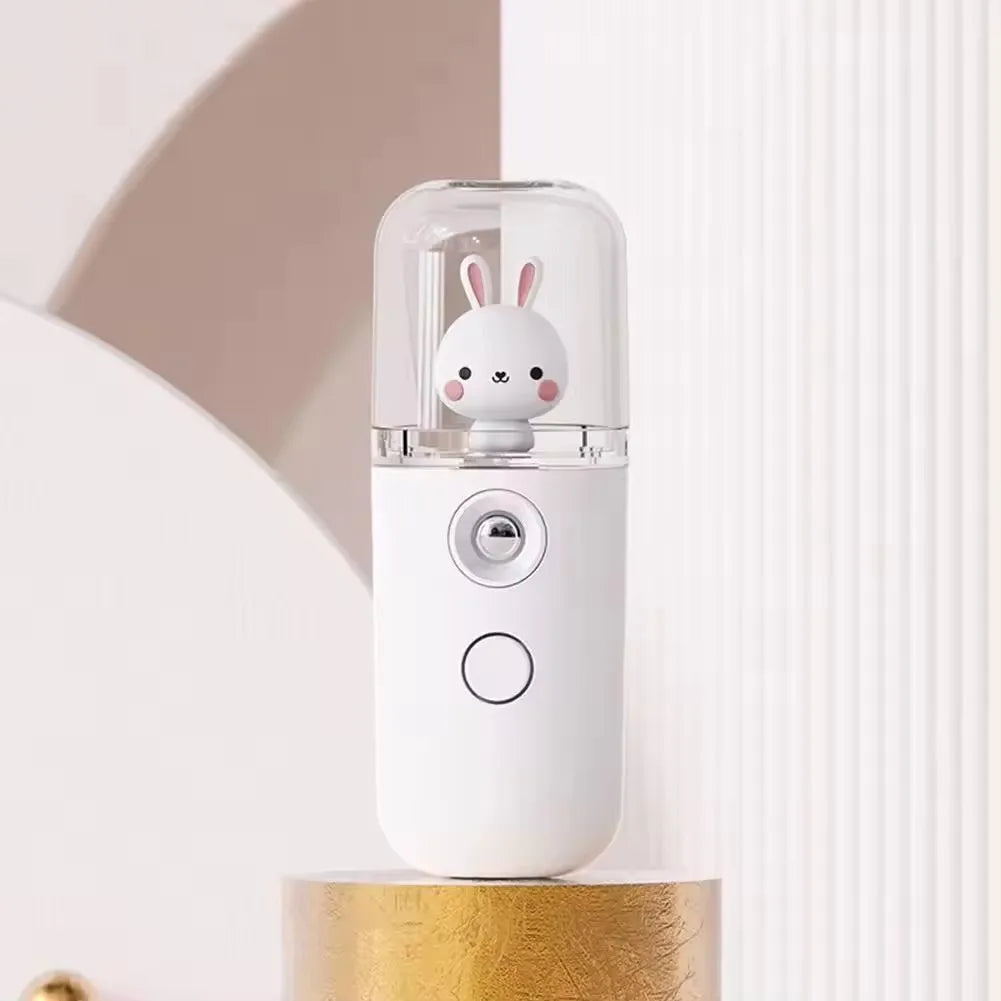 USB Mini Humidifier Facial Steamer Moisturizing Mist Sprayer Rechargeable Nebulizer Beauty Instruments Face Skin Care Tools