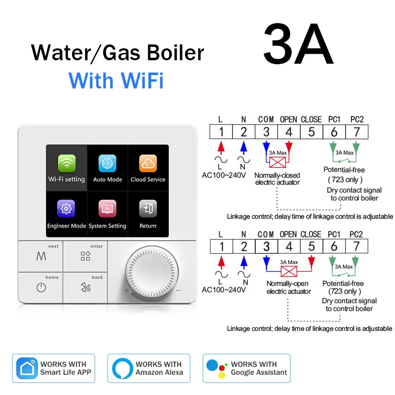 Tuya Wifi Heating Thermostat Smart Thermostat Gas Boiler UnderFloor Heating Digital Temperature Controller Alexa Google Home