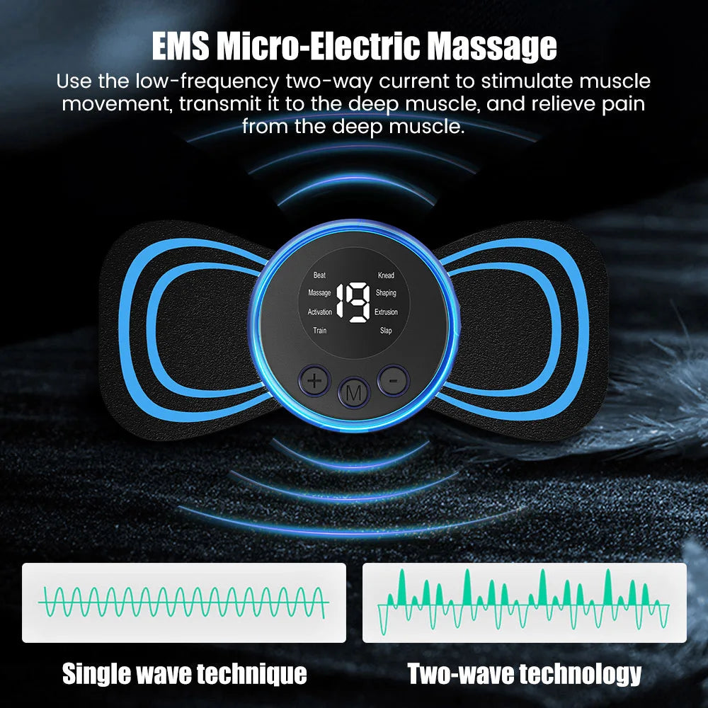 EMS Neck Massager Electric Cervical Vertebra Massage Patch for Relieve Relax Muscle Fatigue Relaxation Portable Neck Stretcher