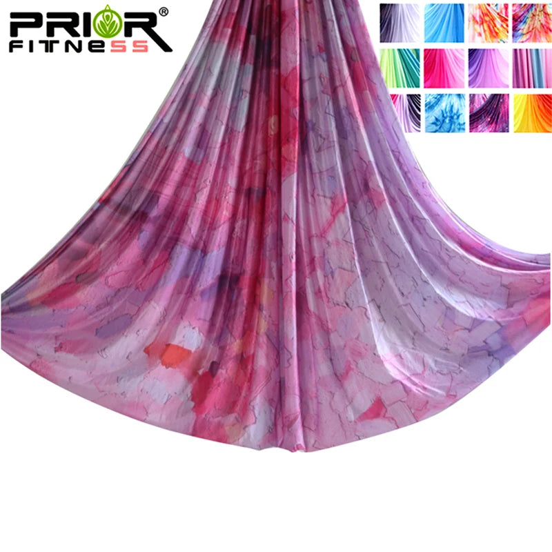 4m Aerial Yoga Hammock Fabric Ombre Aerial silks Gradient Color Yoga Fitness Stretch Belt For GYM Indoor Yoga Studio