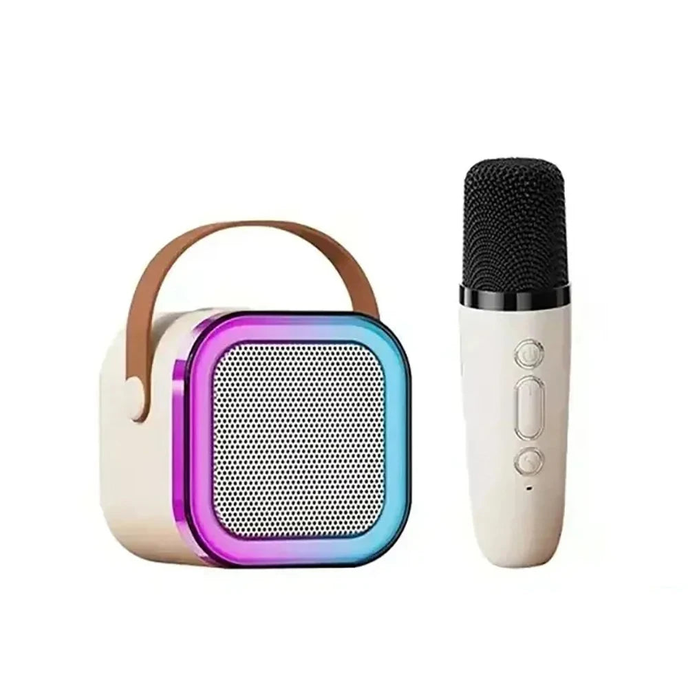 K12 Karaoke Machine Mini Portable BlueTooth Karaoke Speaker with 2 Wireless Microphones Birthday Speaker System Children's Gifts