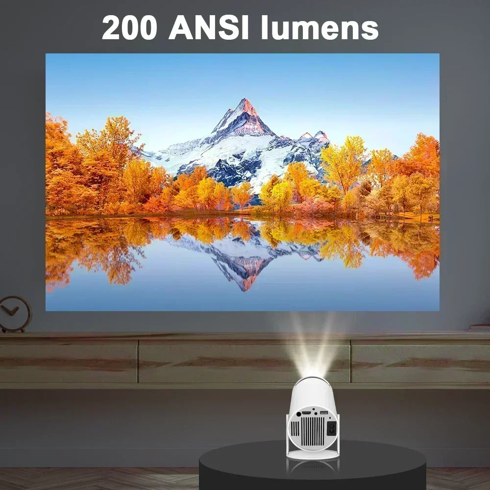 New 2024 4K Android 11 Dual Wifi6 200 ANSI Allwinner H713 BT5.0 1080P 1280*720P Home Cinema Outdoor Portable Projetor