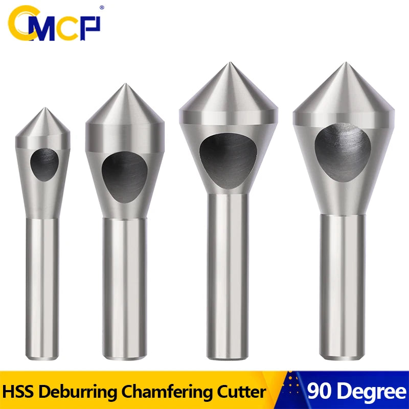 CMCP HSS Deburring Chamfering Cutter Countersink Drill Bits Smooth Hole Metal 90 Degree Round Shank Hole Cutter For Metalworking
