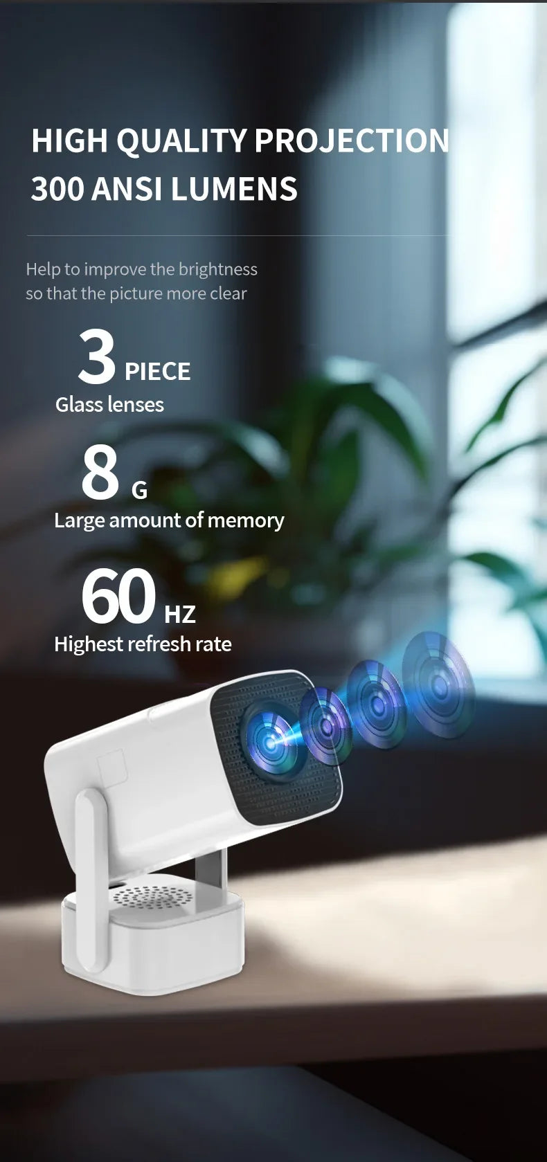 P30 PRO Smart Mini Projector Android 11 WiFi6 Support 4K 1080P BT5.0 Projector 1280*720P Home Cinema Portable Projector