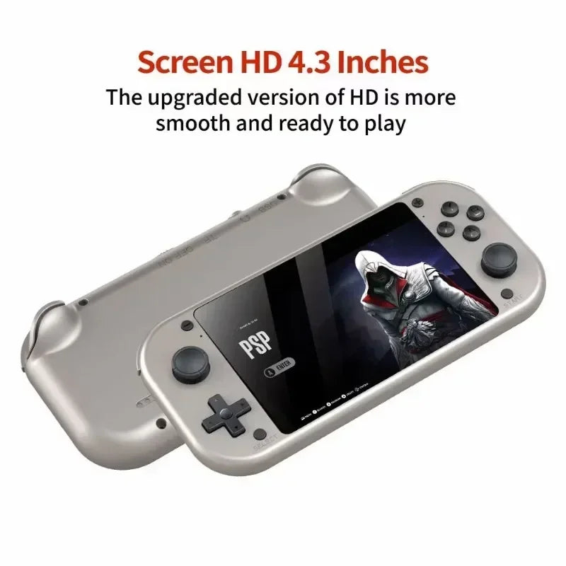 M17 Retro Handheld Video Game Console Emuelec 64/128G Open Source Linux System 4.3Inch IPS Screen Portable Pocket Player for PSP