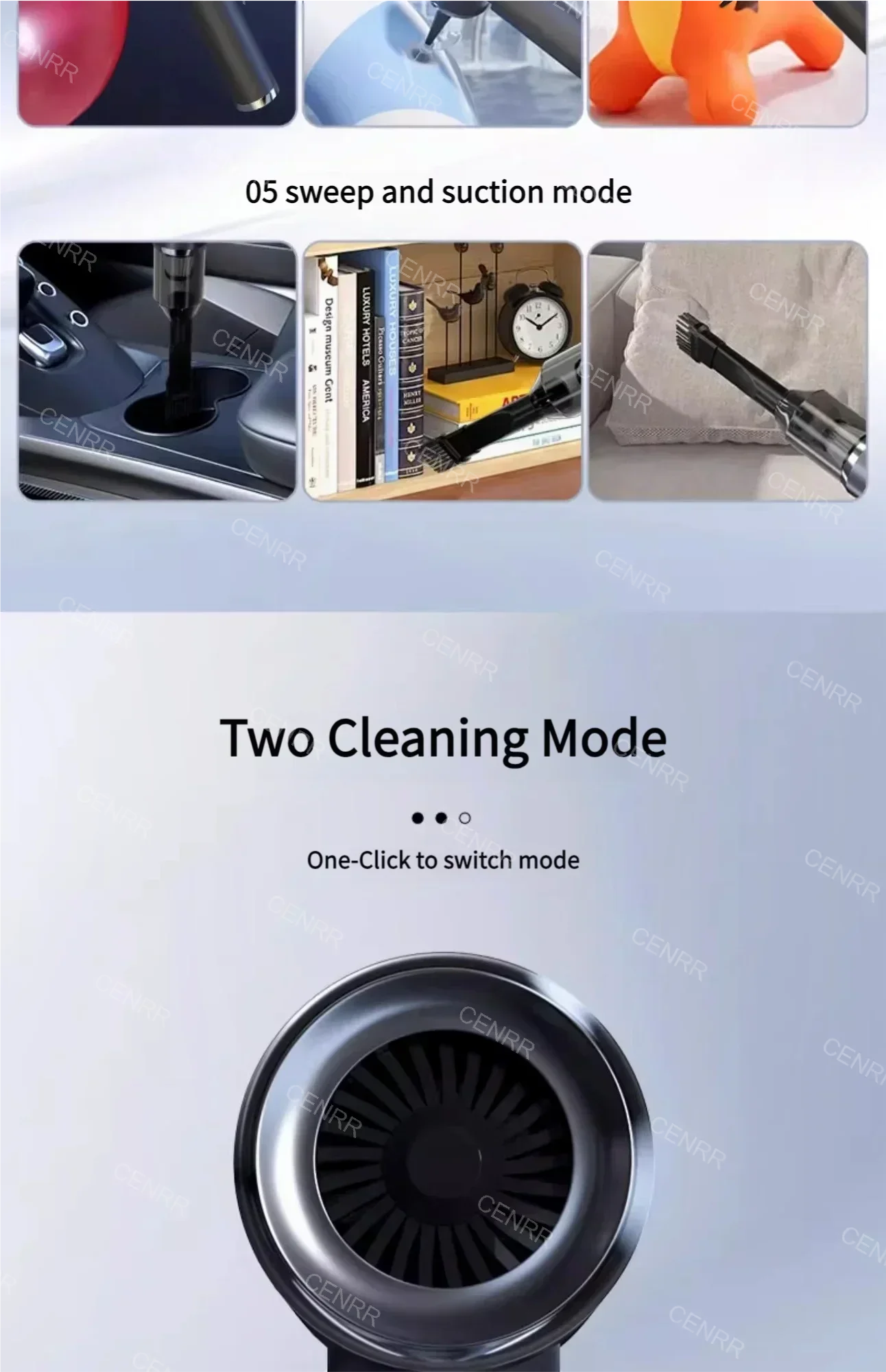 CENRR Car Vacuum Cleaner High Suction 210000PA Wireless Vacuum Cleaner Cordless Vacuum Cleaner High Pressure Cleaning Machine