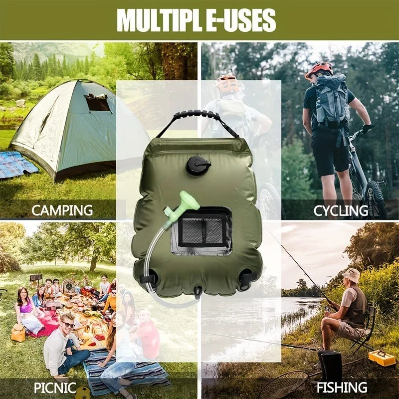 20L Shower Bag Solar Heated Water Storage Bag Suitable For Outdoor Travel Mountain Climbing And Hiking Beach Picnics and Picnics