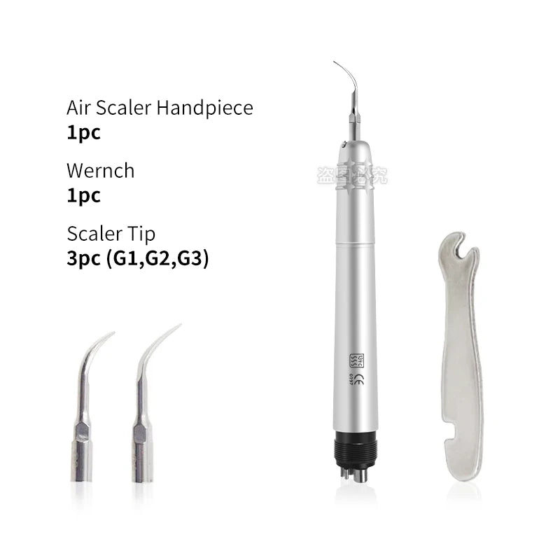 Dental Ultrasonic Air Scaler With 3 Tips Teeth Cleaning 2/4 Holes Handpiece Dental Teeth Whitening Cleaner Dentist Lab Clinic