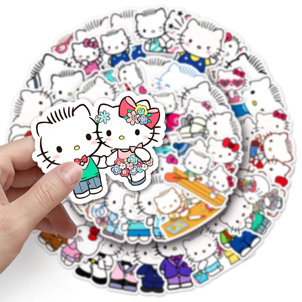 10/30/50pcs Cute Hello Kitty Dear Daniel Star Stickers Kawaii Sanrio Cartoon Sticker Phone Luggage Guitar Anime Graffiti Decals