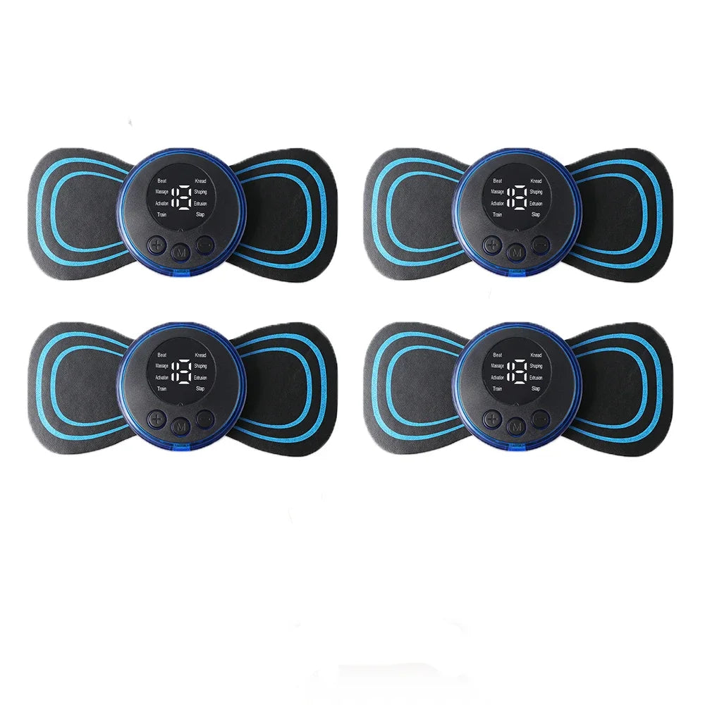 LCD Display EMS Neck Stretcher Electric Massager Cervical Vertebra Massage Patch for Muscle Pain Relief and Shoulder Relaxation