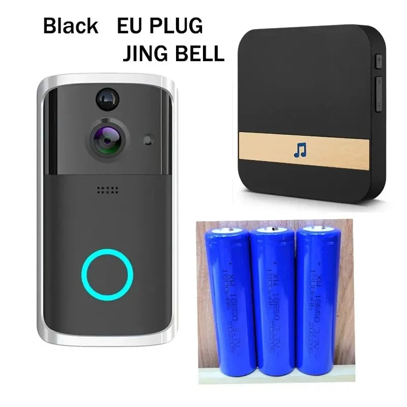 720P Tuya Doorbell Camera WiFi Smart Home Video Door Bell Wireless 2-Way Audio PIR Motion Detection Security Home Doorbell