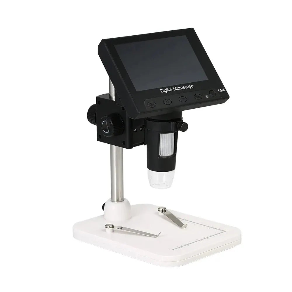 DM4 4.3'' Digital Stereo Microscope 1000X USB Amplifier Electronic Soldering 8 LEDs High Resolution Handheld Portable