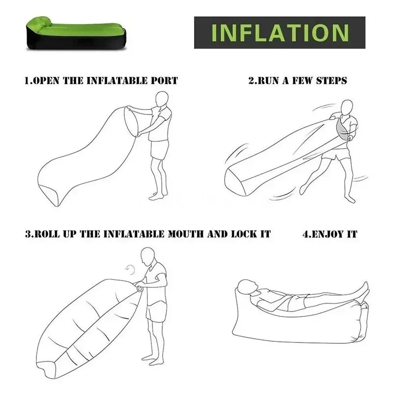 Portable Air Sofa with Small Storage Volume, Inflatable Sofa, Amphibious Seat,Travel, Hiking, Picnic Supplies, Camping Equi