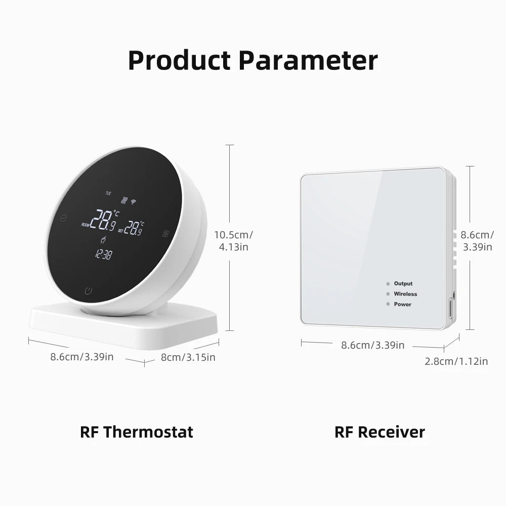 AVATTO Tuya WiFi Smart Thermostat,RF Wireless Receiver Temperature Controller ,For Water Gas Boiler Support Alexa Google Home