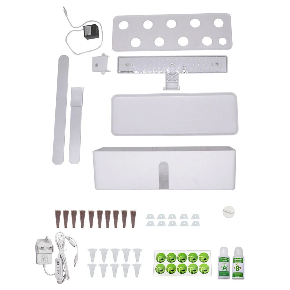 Smart Hydroponics Growing System Indoor Garden Kit 9 Pods Automatic Timing with Height Adjustable 15W LED Grow Lights